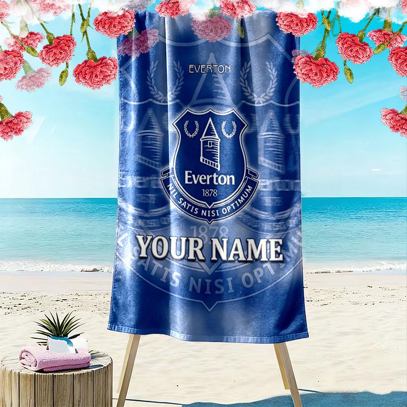 Custom Everton Print Beach Towel, Large Soft Quick Dry Towel for Beach Camping Swimming