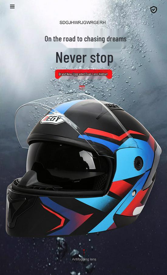Bluetooth Double Visor Flip-up Motorcycle Helmet with 3C Certification