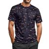 Men's Halloween Printed Round Neck Raglan Short Sleeve Top T-Shirt