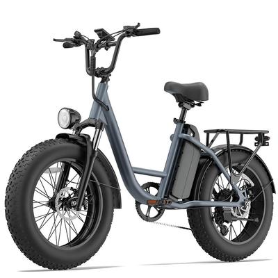 Bicicleta Eléctrica Urlife E26 Pro Motor de 750W Rueda Gruesa de 20" Plegable Bicicleta Eléctrica 7 Velocidades Frenos de Disco Doble 48V 15.6Ah Carga Máxima 120Kg