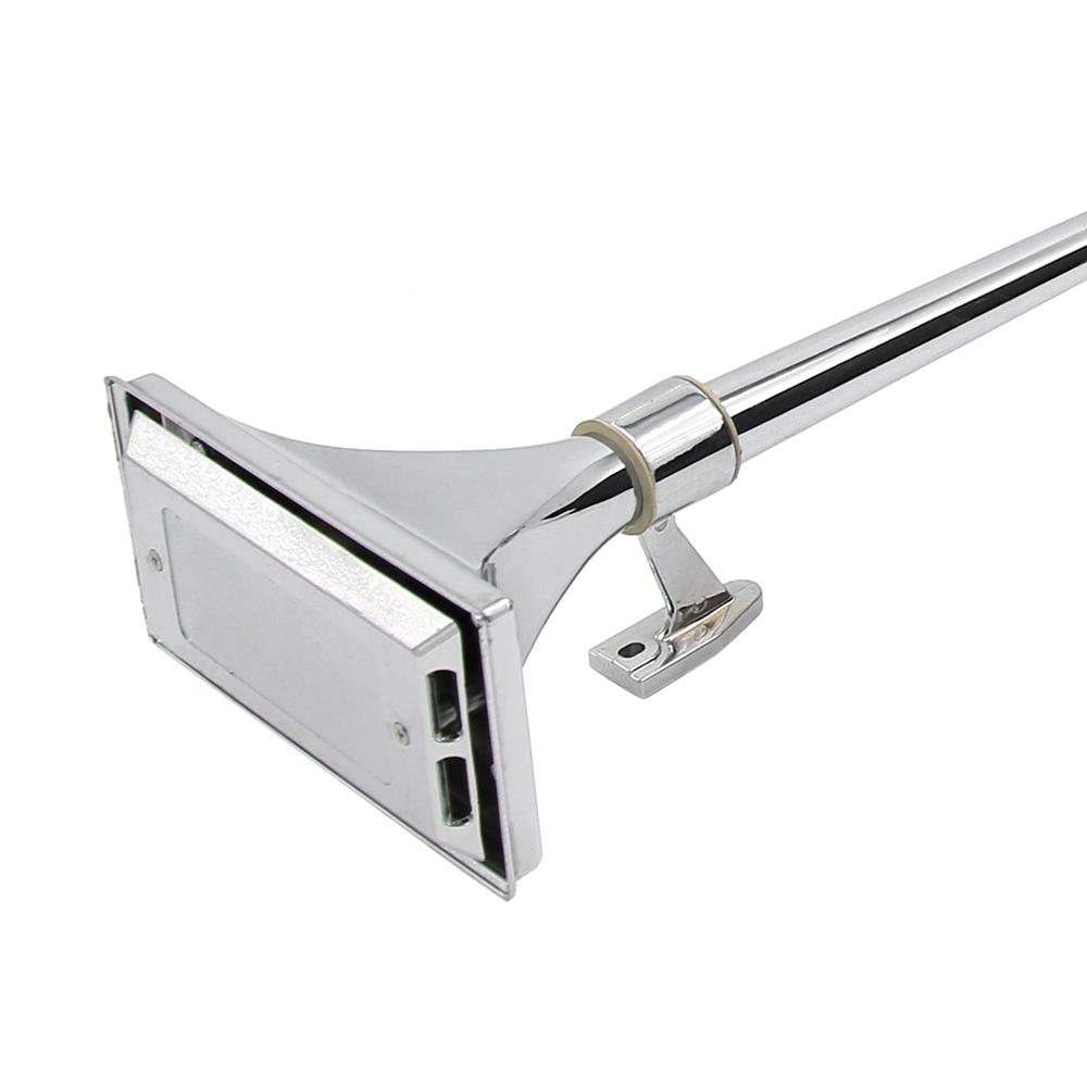 Super Loud Single Trumpet Square Semi Truck Air Horn 12V/24V with Electric Valve Control Hose 640MM