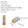 10pcs Mini Mini Quick Wire Connector PCT-221/222/223/224/225 Universal Compact Electric Push-in Connectors Quick Terminal Block