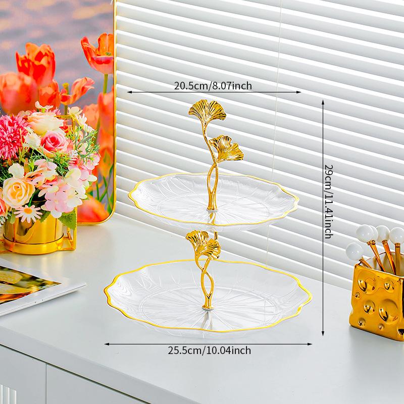 Elegant Multi-Layer Snack & Fruit Plate for Living Room or Coffee Table