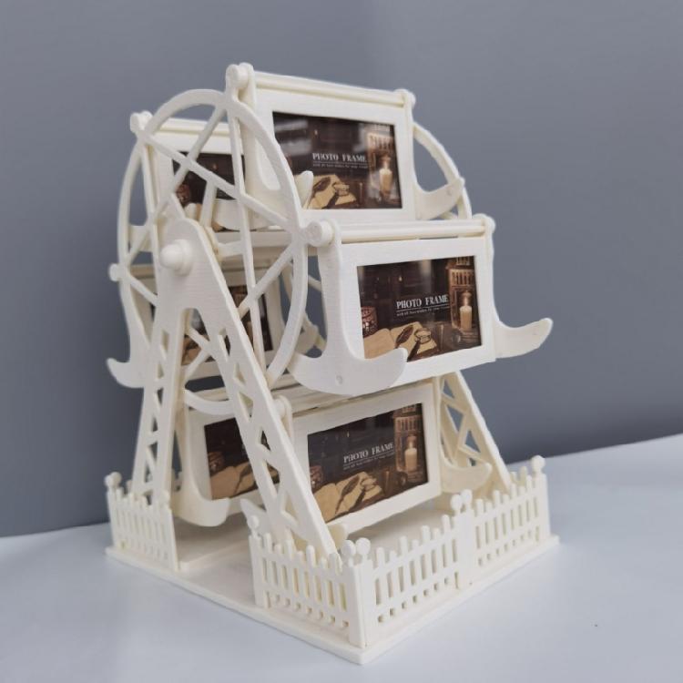 Dekoratives Riesenrad-Design Fotohalter für 12 Fotos Mit leicht austauschbarem drehendem Bilderrahmen Geschenk
