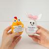 1-5pcs Positive Energy Knitted Bee Duck Doll Handmade Crochet Desktop Ornaments Craft Car Interior Decor Birthday Gift Abeja