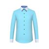 White Pink Blue Long Sleeve Shirts for Men's Fashion Regular Fit Korean Patchwork Sleeve Shirts Suits Business Professional Tops Workwear