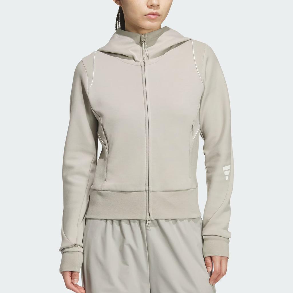 adidas Fos Future Style Knit Casual Sports Hooded Loose Zip Long Sleeve Jacket Women Jackets KC2715