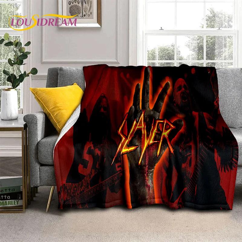 Heavy Metal Band Slayer Rock Blanket,Soft Throw Blanket for Home Bedroom Bed Sofa Picnic Travel Office Rest Cover Blanket Kids