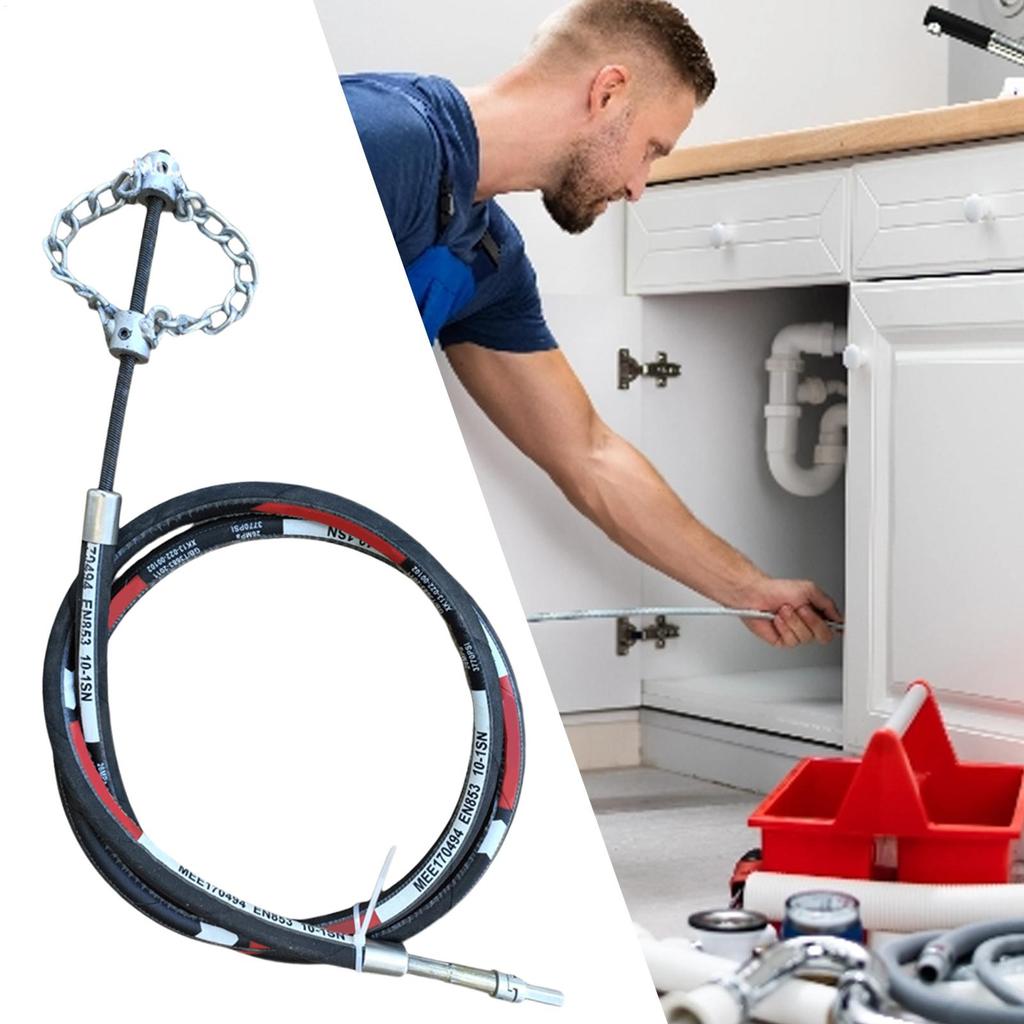 Flexwellen-Kanalreiniger-Entkalkungsrohrleitungsblöcke Bohrer Werkzeuge Mehrzweck-Dreh-Entkalkungskette Für Garten Toilette Außenbereich