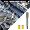Outer/Universal Spark Plug Thread Repair Tools with M10x1.0 Inner Thread Inserts and M12x1.0 Tap/Durable/Metal / 1 Set Gold Tone