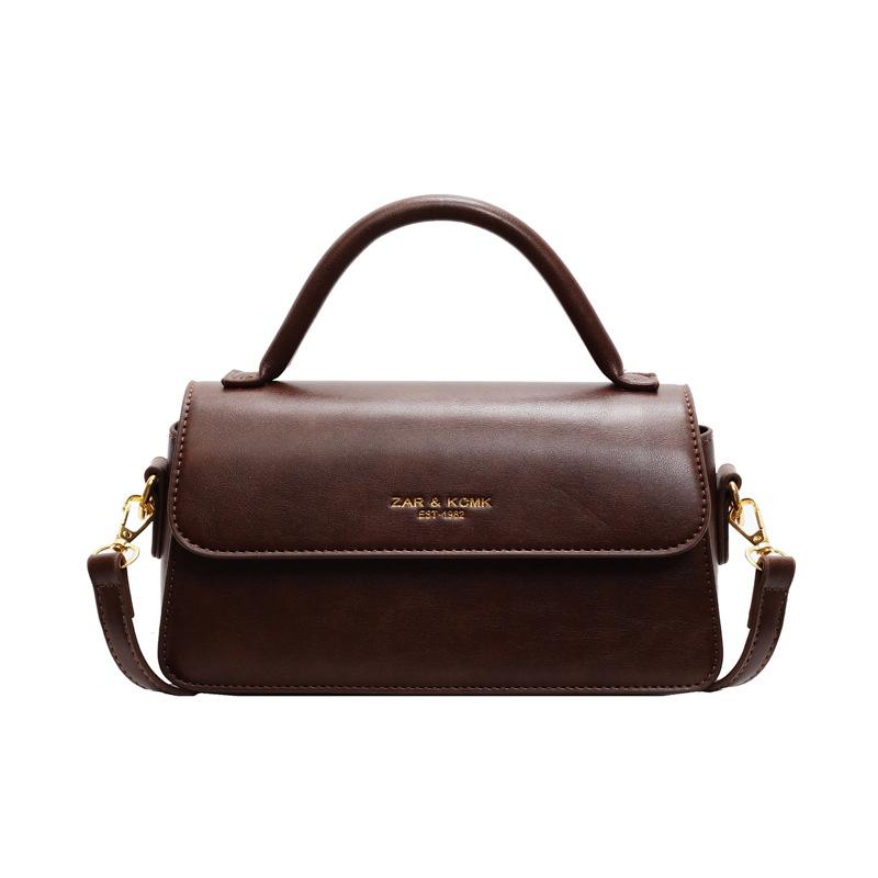 Retro Small Bag, Casual Single-shoulder Crossbody Bag, Fashionable and Simple Commuting Hand-held Small Square Bag