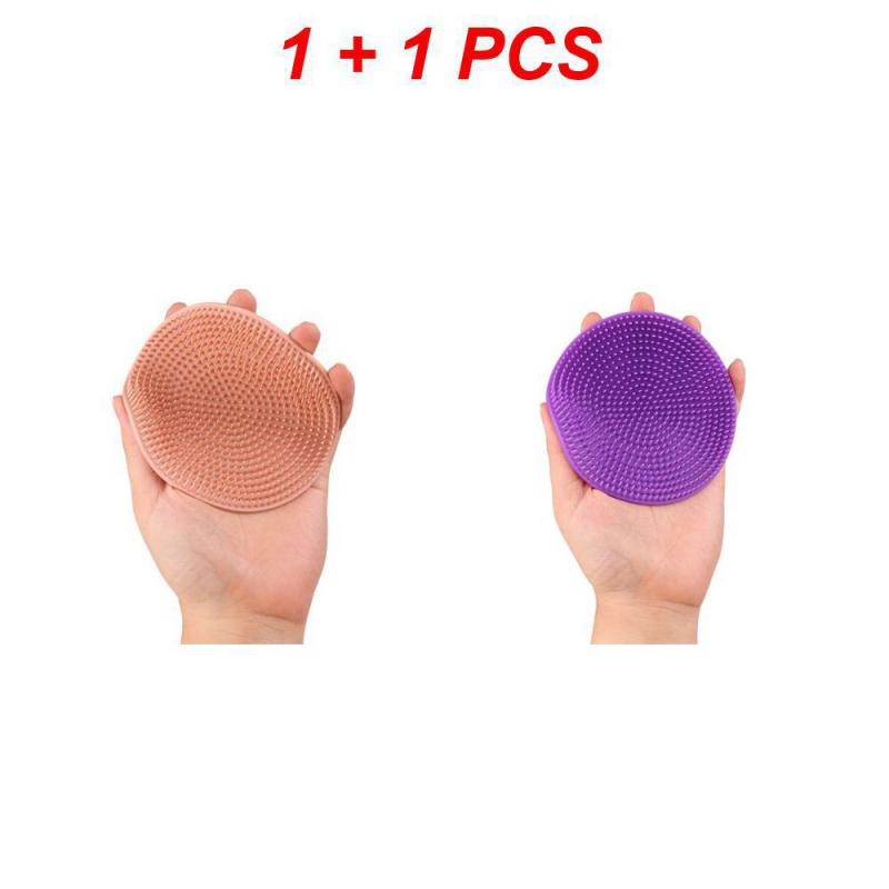 3/2/1PC Face Scrubber Soft Silicone Facial Cleansing Brush Face Exfoliator Blackhead Acne Pore Pad Cradle Cap Face Wash