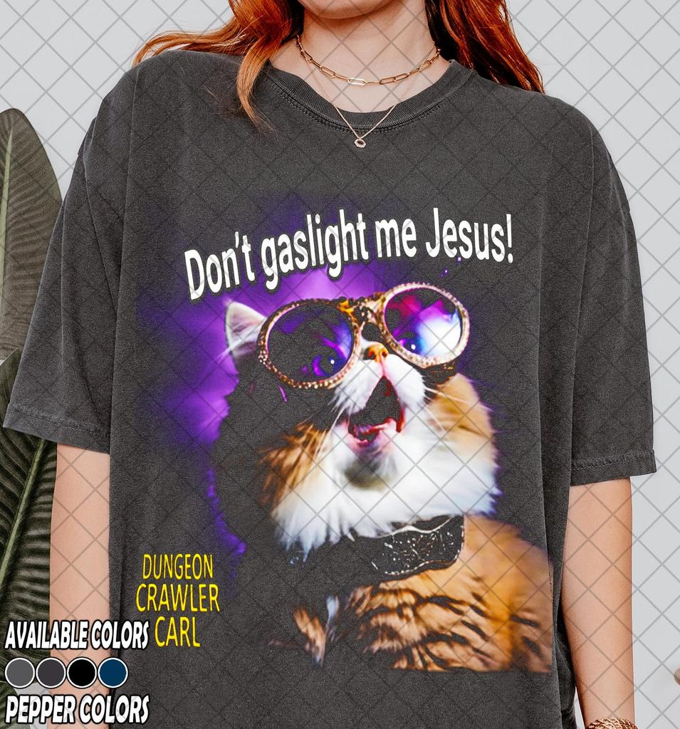 Vintage Comfort Colors Dungeon Book T-Shirt, Don't gaslight me Jesus! Princess Donut & Mongo T-Shirt, Gift For Women and Man Unisex T-Shirt
