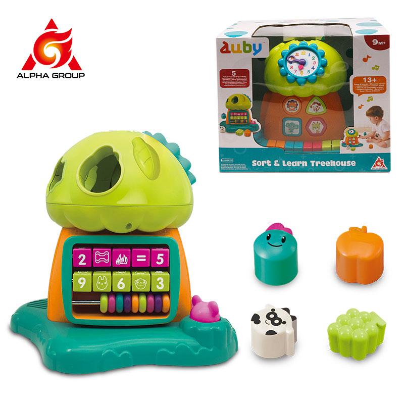 Auby Sort & Learn Treehouse with Music Light Intelligence Auditive Vision Mathematics Develop Educational Toy For Infant 9m+