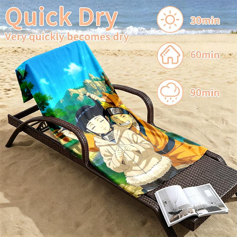Hyuga Hinata Beach towels also serve as bath towels summer essential a musthave for the outdoors the beach and the pool