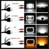 7 Inch Square-Shaped Headlight 45W With Aperture And Angel Eyes Dual Color For Off-road Trucks Near Far Vision Headlights