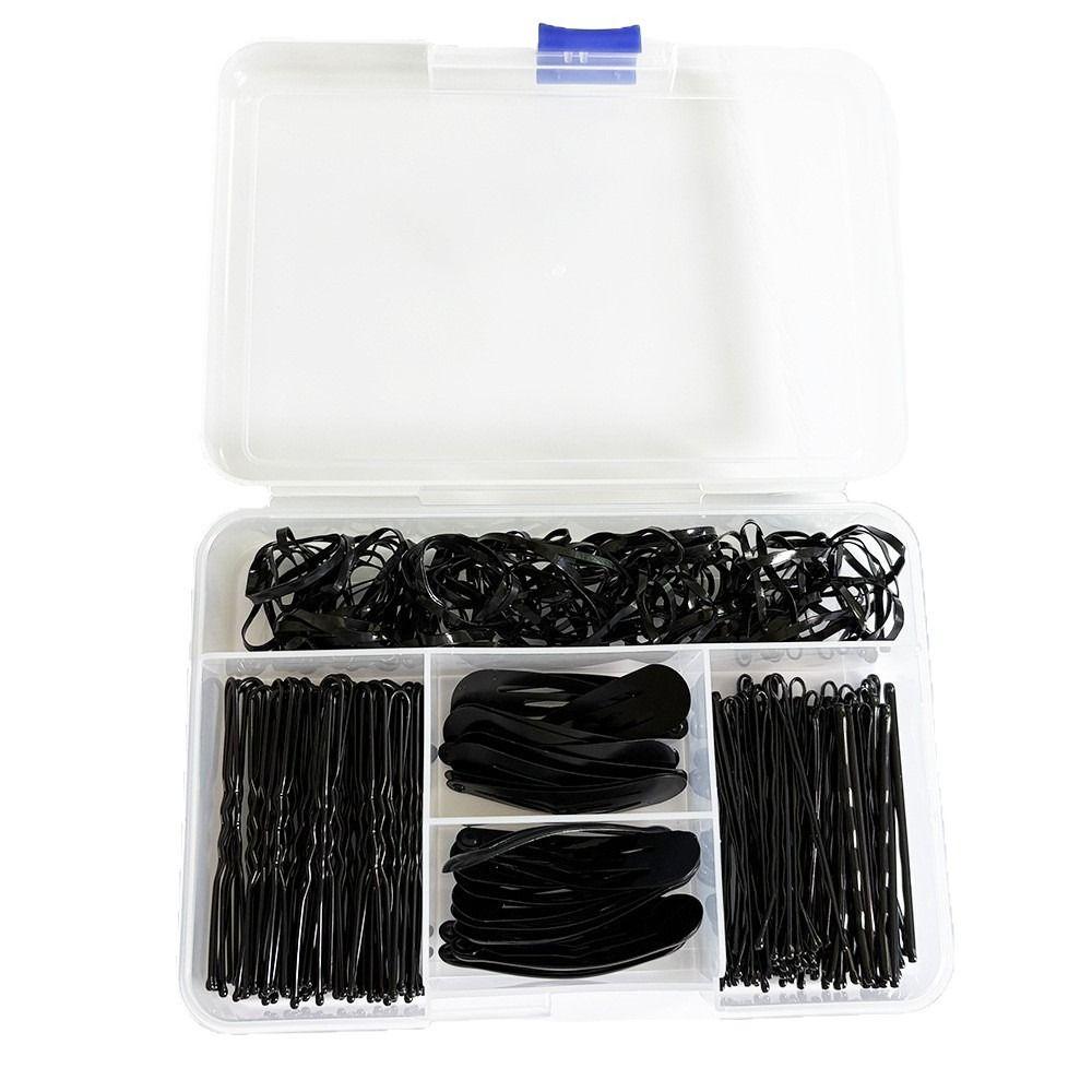 Curly Wavy Hair Nets Scrunchie Set Black Hair Styling Accessories Hairstyle Hairpins Kit Wedding