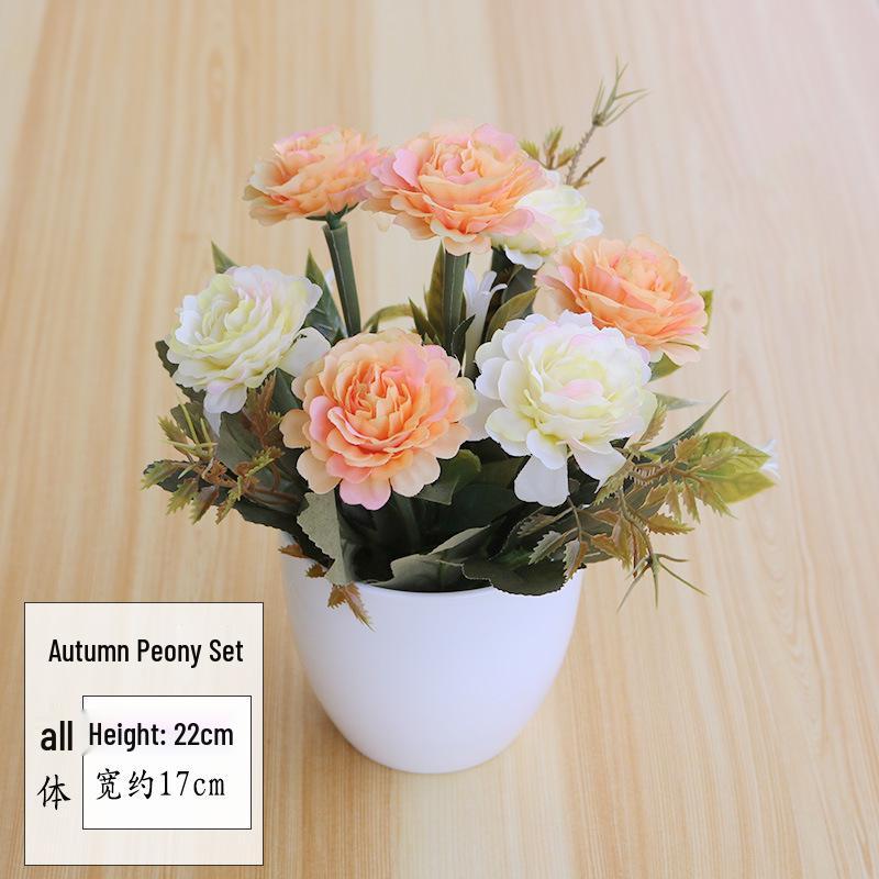 Silk Rose Bonsai: Artificial Flowers & Greenery for Indoor/Outdoor Decor
