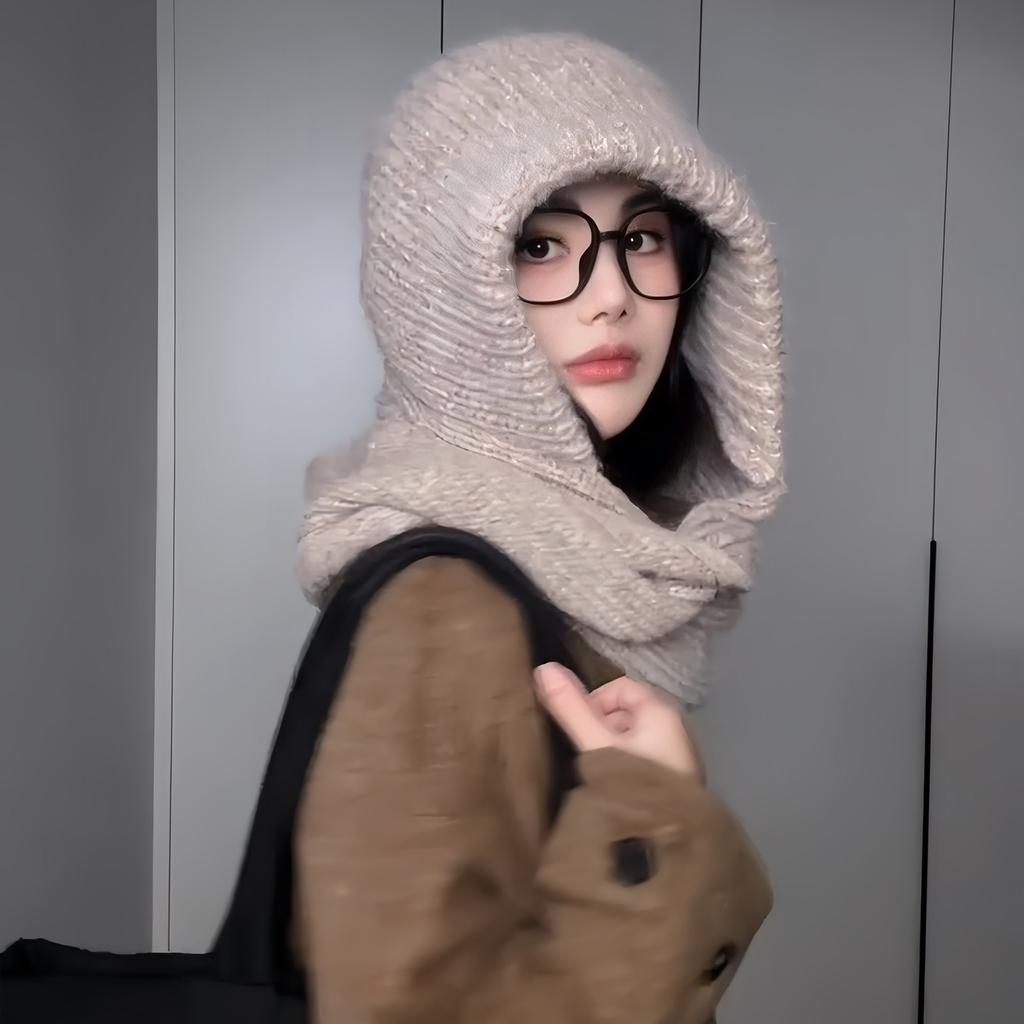 Women'S Winter Balaclava Hat - Thick Warm Beanie with Adjustable Closure, Lightweight Cold Weather Cap for Skiing, Snowboarding, Christmas