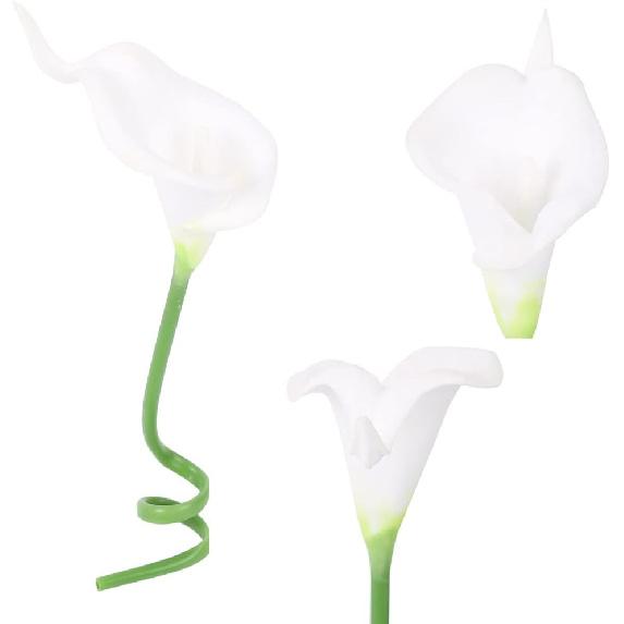IPOPU 24PCS Artificial Flowers Fake Calla Lily Flowers Real Touch Calla Lily Faux Flowers Arrangement Bouquet for Home Garden Office Party Wedding