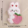 Duoku Cartoon Rabbit & Strawberry Self-Adhesive Embroidery Cloth Patch for DIY Clothing Accessories