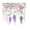 Adesivi Murali Autoadesivi a Tema Lavanda per Decorazione Camera da Letto Soggiorno 30x30cm Decalcomanie Statiche in PVC Biadesive
