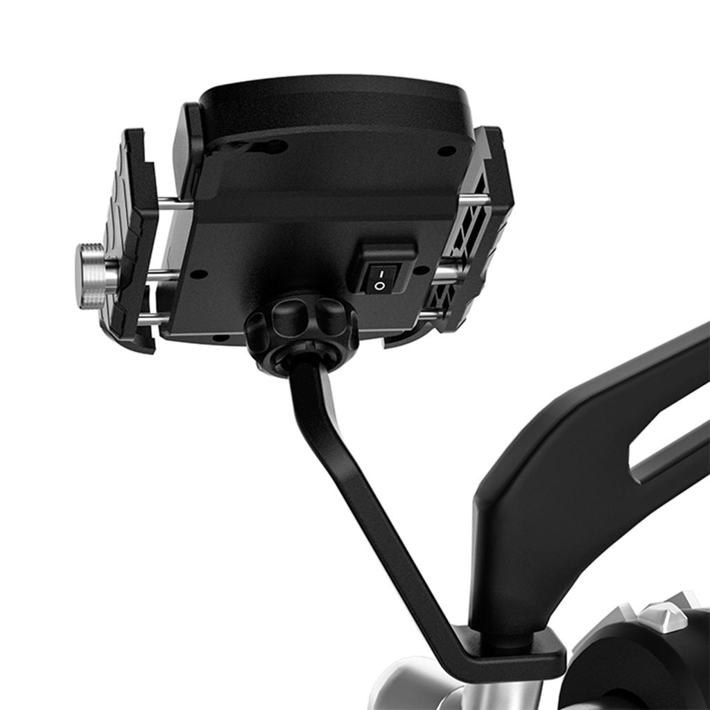 15W Phone Wireless Charge Bracket Extension Bracket Black B For Moto Scooter
