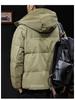 Men's 2025 Thick Warm Hooded Down Jacket - Windproof, Trendy Autumn/Winter Outerwear, Plus Size Available.