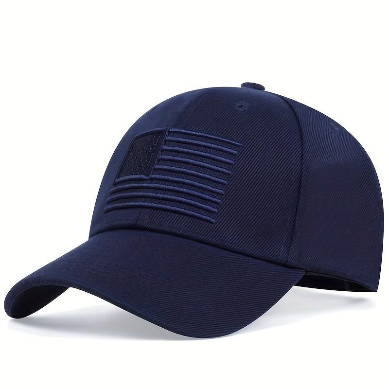American Flag Embroidered Baseball Cap With Adjustable Fit For Summer Casual Wear