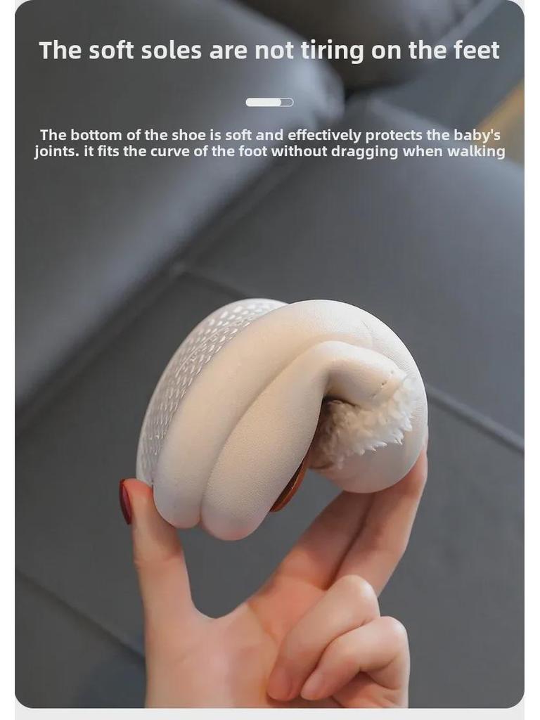 Mädchen Baumwollpantoffeln - Wasserdicht, Rutschfest, Felliges Cartoon-Design für Herbst/Winter