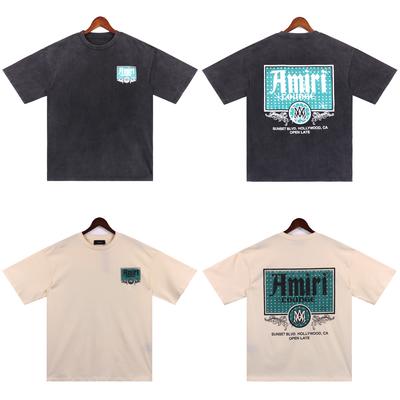 2250 2025 Summer New Men's and Women's Loose Laundry Vintage Large T-shirt Couple T-shirt