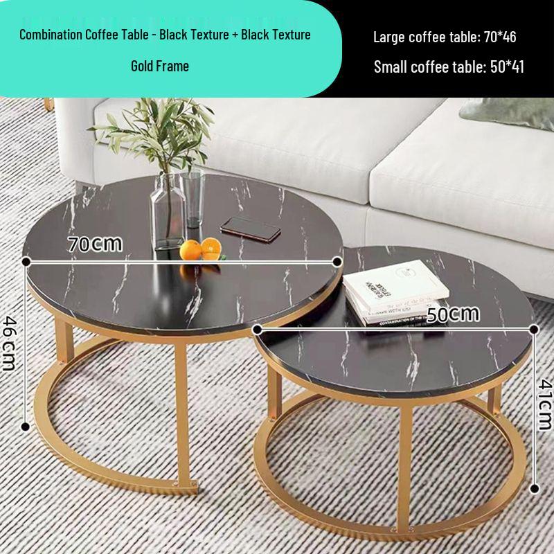 Round Light Luxury Coffee Table for Small Living Spaces