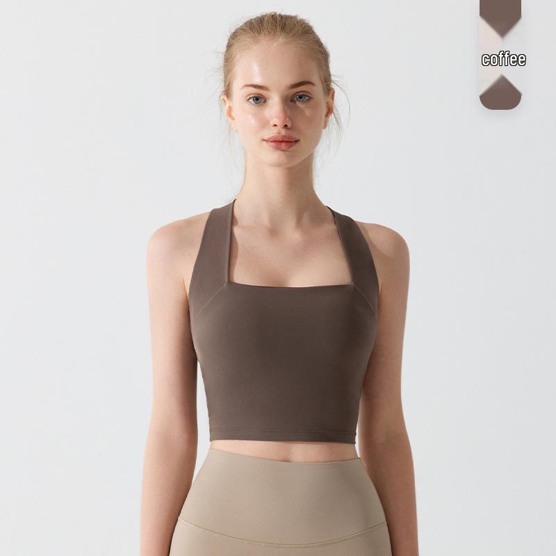 

Versatile Shockproof Pilates Yoga Bra - Comfortable Long Sports Vest with Stylish Back for Spring, Summer, and Autumn Fitness S