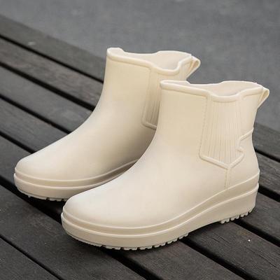 Rutschfeste, wasserdichte kurze Regenstiefel für Damen für Küche und Wäsche – Sommer-Überschuhe aus Gummi