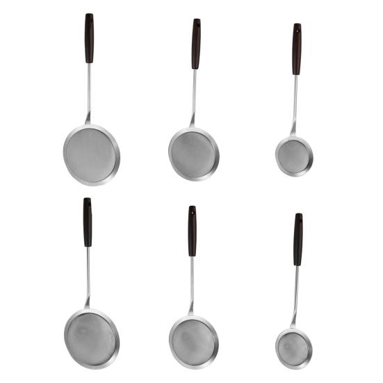Fine Mesh Strainers Stainless Steel Edge Kitchen Colander Colander with Rounded Sifter for Food Tea Juice