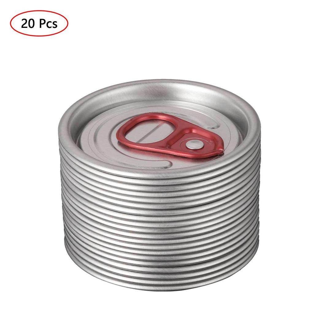 20Pcs Soda Can Pulling Ring Protector Cover Lid Aluminum Silver Color for Can Beverage