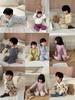 Kids' Wool Blend Korean-Style Pajama Set - Warm Autumn Trousers for Boys and Girls