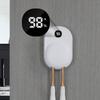 Portable Wall-Mounted UV Toothbrush Sterilizer and Dryer - Double Electric Brush Compatible, No-Punch Installation