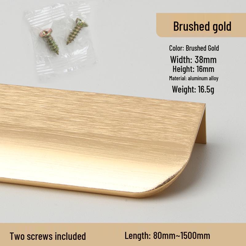 Modern Minimalist No-Drill Aluminum Cabinet Handle