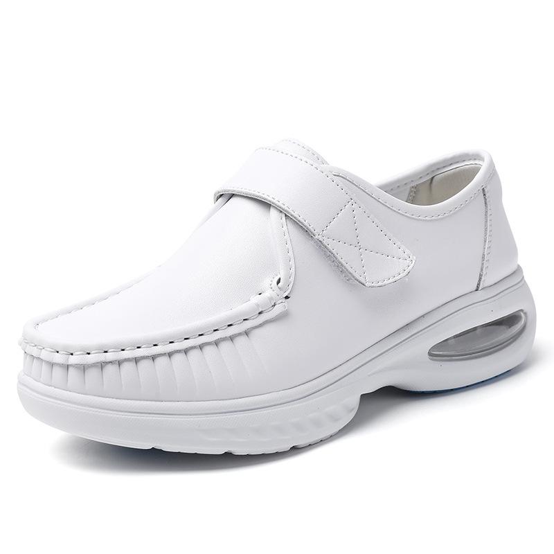 

Women s Black Genuine Leather Nurse Shoes - Breathable, Non-Slip, Soft Sole for Autumn. Perfect for Medical and Nursing Work. 38
