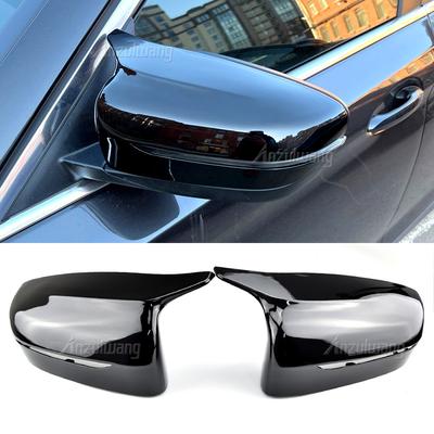Side Rearview Wing Mirror Cover Caps For BMW 4 5 7 Series G30 G31 G38 G11 G12 2016 2017 2018 LHD Gloss Black Car
