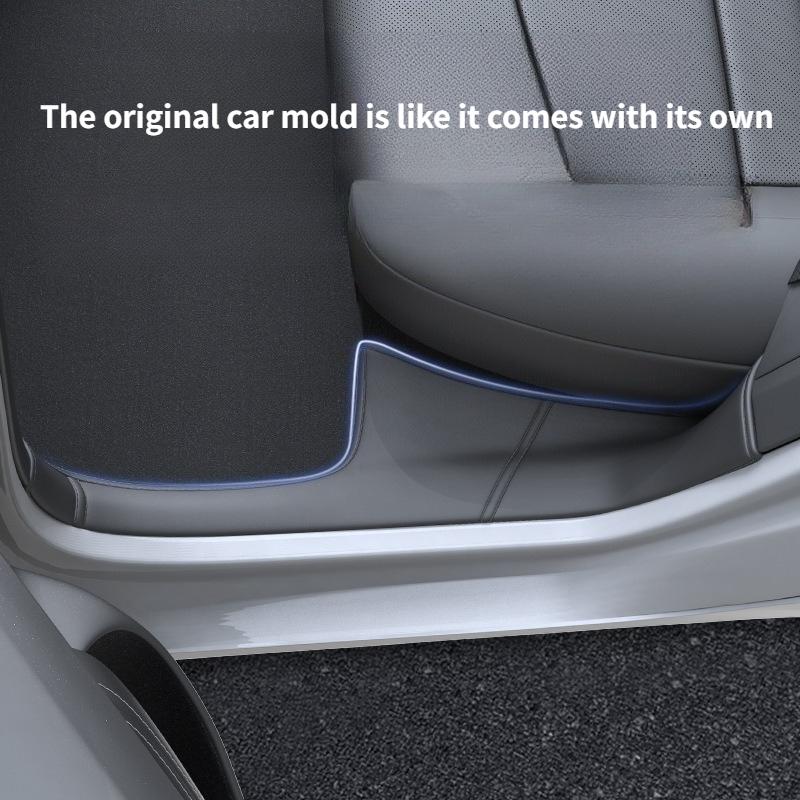 Front Rear Door Sill Pad for Tesla Model Y Juniper Model 3 Highland PU Leather Door Welcome Pedal Threshold Strip Accessories