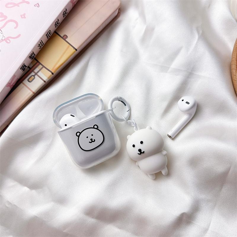 Cute self-deprecating bear for AirPods pro1 generation protective case 1 generation pro1 generation apple bluetooth headset soft case