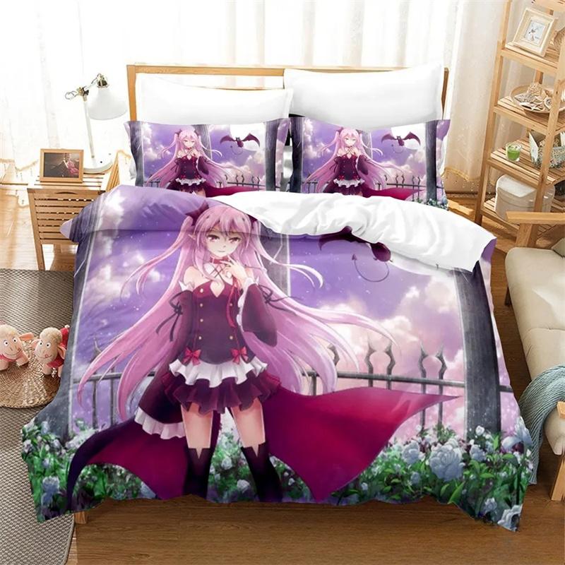 3D Druck Anime Seraph of the end Bettwäscheset Jungen Mädchen Twin Queen King Size Bettbezug Kissenbezug Bett Jungen Erwachsene
