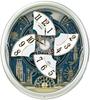 Seiko Clock Wall Clock Radio Analog Karakuri 6 Songs Melody Rotating Decoration Light Gold Pearl RE561H SEIKO