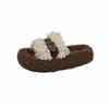 Retro Plush Design Fluffy Slippers Women's Outer Wear 2025 New Autumn and Winter Thick Bottom Heightening Belt Buckle Cotton Mop