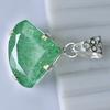 Natural Green Emerald 38.45 Ct CERTIFIED 925 Sterling Silver Fancy Cut Pendant MY.PD-166-NS