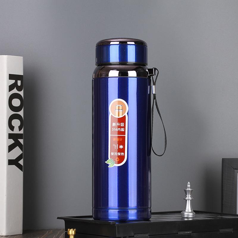 0.6/0.8/1/1.2/1.5L Stainless Steel Vacuum Flask Travel Sports Household Water Bottle Coffee Tea Water Bottle