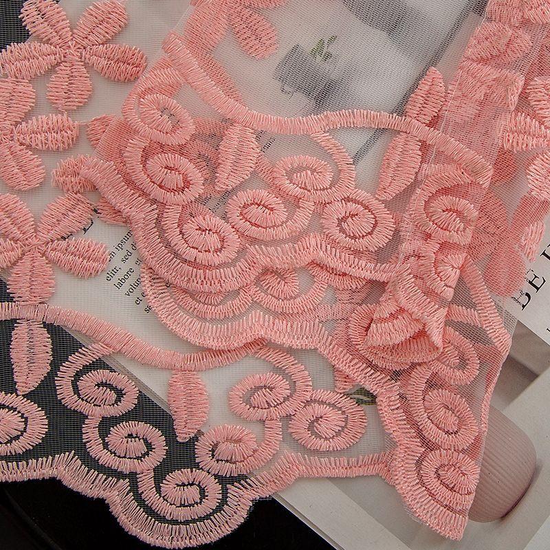 Visillo Francés Vintage 1 pieza Bordado de Flores Transparente - Tipo Anillo con Ojales para Dormitorio Sala de Estar Ventana Mirador Romántica Decoración del Hogar