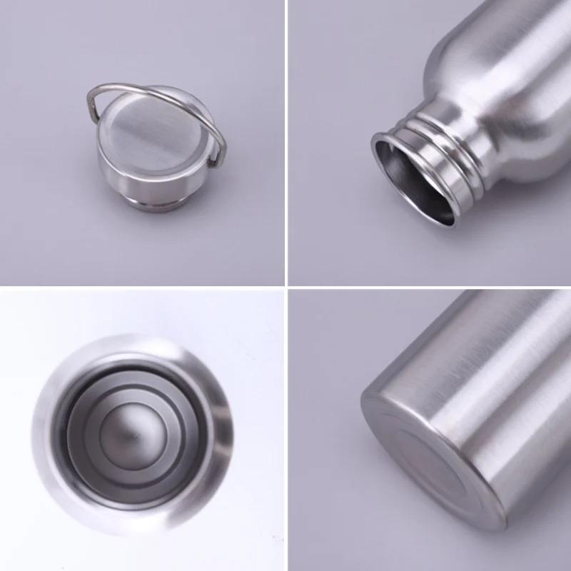 Stainless Steel Water Bottle 1 Liter Drink Bottle for Sport Outdoor Camping Hiking Gym Kettle 500 750 1000ml Water Bottles
